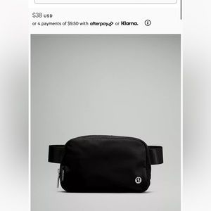 Lululemon black fannypack